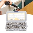 thumbnail image 4 of Hex Drill Screws, 80Pcs Robust Corrosion Resistance Hex Screws With Pad For Garage For Office, 4 of 8
