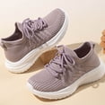 thumbnail image 4 of Dakaela 5-13Y Boys Girls Tennis Shoes Kids Lightweight Breathable Running Sneakers Toddler Arch Support Knit Athletic Walking Shoes Purple, 4 of 7