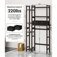 thumbnail image 2 of VigorPro Over the toilet Bamboo Bathroom Organizer with Adjustable Rack, Basket, Drawer & Waterproof Feet, 2 of 8