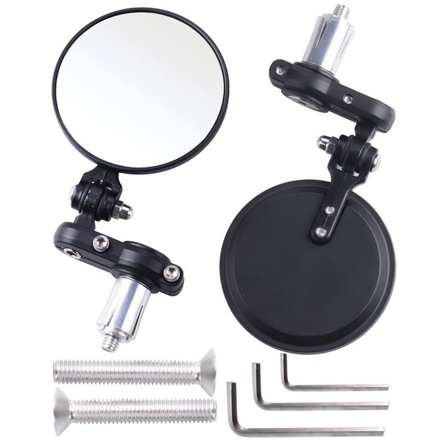 ORAEVY Espejos universales para motocicleta – Espejo lateral plegable con barra redonda de 7/8 pulgadas, compatible con Ebike Honda Scooter Suzuki Yamaha Kawasaki Victory Harley Ducati y más