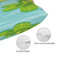 thumbnail image 3 of Naloa Two Frogs Are Sitting On Water Lilies Pillow Covers, Throw Pillow Case Cushion Covers,Cushion for Bedroom,Couch,Home-16"x24", 3 of 6