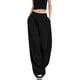 thumbnail image 2 of Lucakuins, pantalones de traje de pierna ancha para mujer, pantalones sueltos casuales elásticos de Color sólido para el trabajo, ropa de calle de oficina Lucakuins  moda, 2 of 9