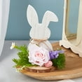 thumbnail image 5 of LAMIRO Vintage Easter Wooden Tabletop Decorations Easter Bunny Eggs Wood Desktop Centerpieces Spring Table Decorations Wood Hand-Painted Bunnies Ornaments for Easter Party Table Home Decor, 5 of 7