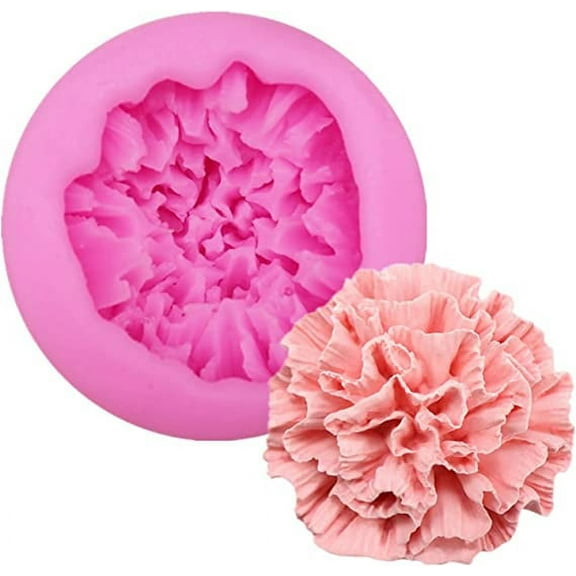 Namzi Carnation Flower Silicone Mold for Fondant Chocolate Candy Cake Decorating Candle Soap Baking Pastry Polymer Clay