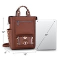 thumbnail image 2 of Wrangler Aztec Women Backpack Purse Convertible Fashion Ladies Anti Theft with Adjustable Strap, Dark Brown, 2 of 6