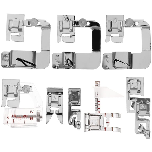 HONITANO 9Pcs Wear Resistant Sewing Machine Foot Set Assorted Color Professional Presser Feet for Lightweight Fabric