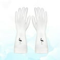 thumbnail image 3 of Cleaning Gloves Durable Rubber Waterproof Glove for Home Kitchen (Size L, Flamingo Pattern), 3 of 9