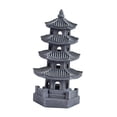 thumbnail image 2 of QSTDGVPW Chinese Style Pagoda Resin Lantern Garden Sculpture Solar Powered Outdoor Statue Dark Gray, 2 of 9