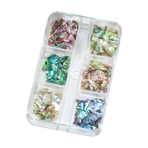 UDIYO 1 Box Nail Decoration Irregular Shape Ultra-Thin Bright Color Shiny Surface Eco-friendly Color-changing Nail Decor Manicure Design Nail Supplies