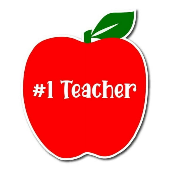 Magnet Me Up #1 Teacher Apple Magnet, 5x4.5 Inches, Vinyl Automotive Magnet