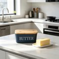 thumbnail image 6 of Butter Dish with Lid,Butter Keeper with Thick Wood Lid,Large Ceramic Butter Container, Kitchen Decor and Accessories for Kitchen Gifts, 6 of 6