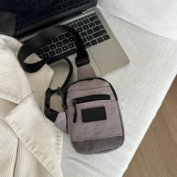 Bolso de pecho multifuncional y sencillo, adecuado para viajes al aire libre, bolso bandolera, mochila de viaje, mini bolso para teléfono móvil, bandolera de poliéster.