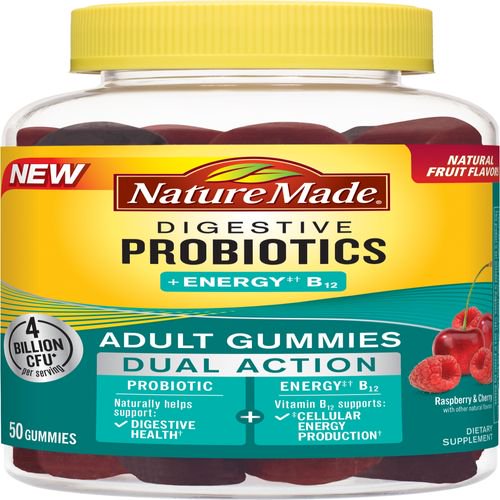 Nature Made Digestive Probiotics and Energy B12 Gummies, 50 Ea