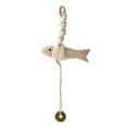 thumbnail image 2 of YIMWNYI Solid Wood Fish Shaped Doorbell, Handmade Wall Hanging Decor, Unique Housewarming Gift, Metal Pendant Chime, Versatile Home Decoration, 2 of 6