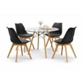 thumbnail image 1 of Set de 4 Sillas y Comedor Mundo In  Sillas Frankfurt Negra y Comedor de Cristal Oslo, 1 of 8