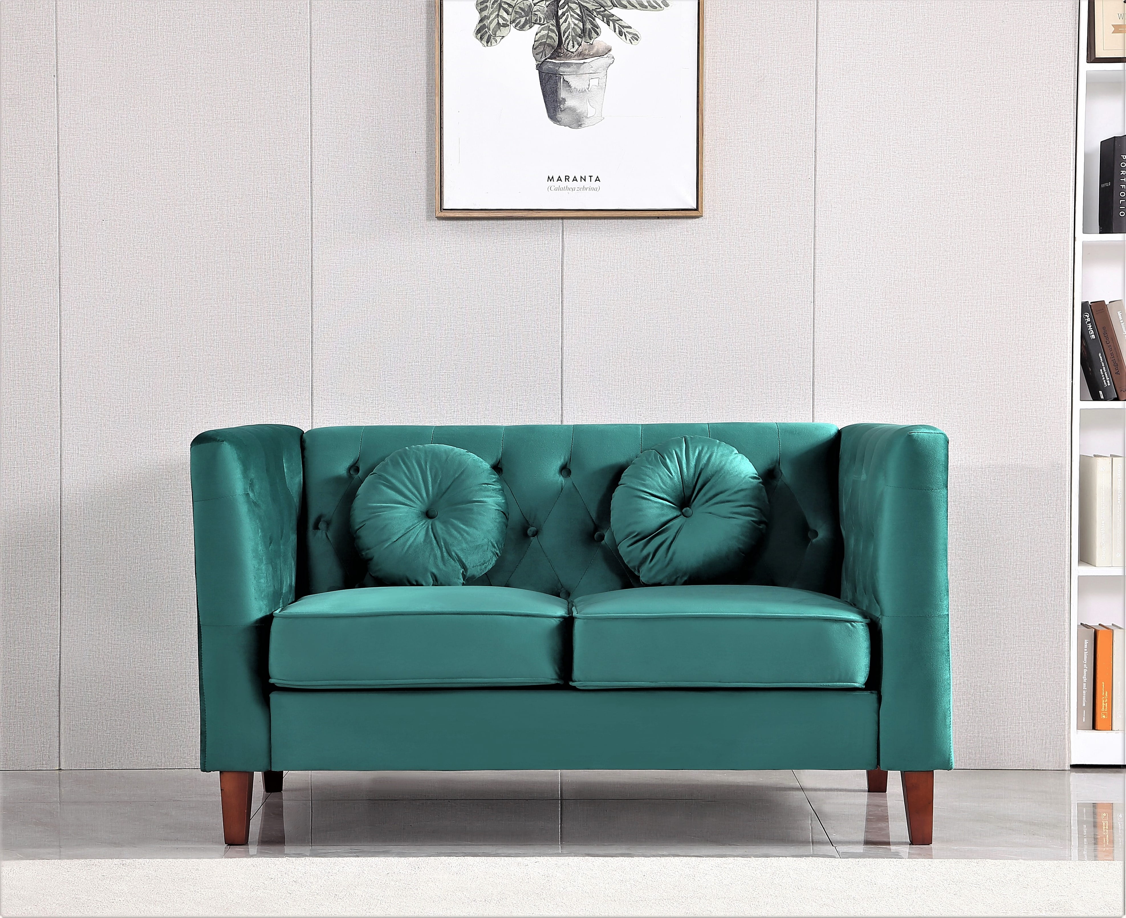 Uspridefurniture Fancher Kittleson Velvet Classic 3Pcs Livingroom Set,Green