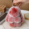 thumbnail image 3 of Bunny Keychain Keychain with Tin, Handmade Soft Bunny PomPom Charms for Easter Birthday Gift, 3 of 7
