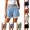 Blue, variant on Summer Sweat Shorts for Women Elastic Mid Rise Wide Leg Tassel Hem Short Pants Casual Loose Shorts