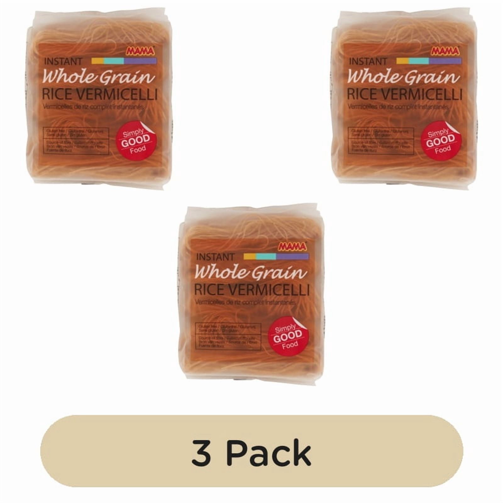 MAMA Instant Wholegrain Rice Vermicelli Noodles 225g, British Import (Pack of 3)