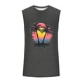 thumbnail image 4 of Cmfcve Men's Summer Tank Top Crew Neck Sleeveless Graphic Tees Breathable Elastic Hawaiian Tank Top, 4 of 5