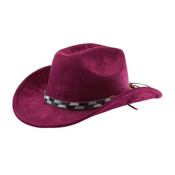 OJSFQUFP Cowboy Hat for Women and Men with Shapeable Wide Brim Cattleman Western Hats for Cowboys