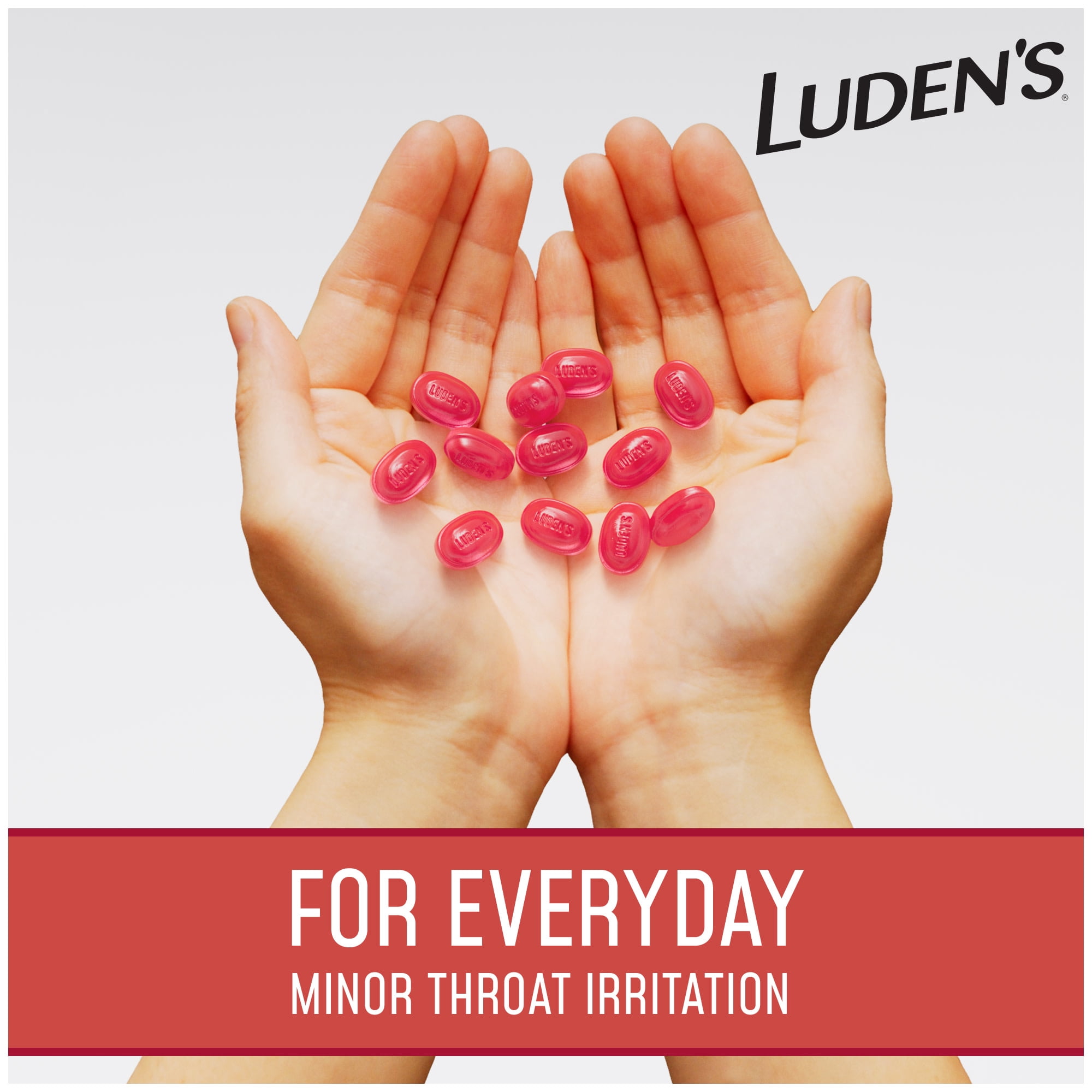 Luden's Sore Throat Drops, for Minor Sore Throat Relief, Watermelon Throat Remedy, 90 Ct