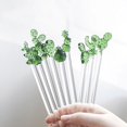 thumbnail image 3 of Cafe Bar Reusable Tropical Hawaiian Summer Mixing Sticks Cocktail Tool Coffee Stirrer Swizzle Sticks J, 3 of 8