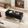 thumbnail image 4 of Gymax Lift Top Coffee Table w/ Split Top & 2 Hidden Compartments Tapered Metal Legs, 4 of 10