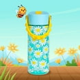 thumbnail image 5 of Elemental Splash Kids Water Bottle - Plastic Water Bottle - BPA Free - Leak Proof - Straw Lid - Pop-it Handle - Durable - For Girls, Boys & School Reusable Water Bottle -18oz - Daisy Heart Robins Egg, 5 of 5