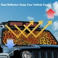 thumbnail image 5 of POLERO Orange Leopard Tiger Print Windshield Sun Shade for Car Off-road Vehicle SUV Truck (52.95x16.14 Inches), Sun Shade Windshield, Shades for Windows, Protector Blocks UV, Funny Car Decor, 5 of 7