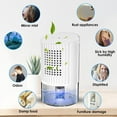 thumbnail image 3 of Auto Dehumidifier for Home 1L Water Tank Quiet Dehumidifier for Room Bedroom RV Auto Shut Off 7 Colors Light Accurate Sensing White, 3 of 7