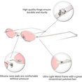 thumbnail image 2 of Ubiuo Vintage Small Sunglasses Oval Slender Metal Frame Candy Colors B2277, 2 of 4