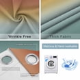 thumbnail image 4 of Burnt Orange Teal Ombre Blackout Curtains for Bedroom/Living Room, Thermal Insulated Kitchen Curtains, Modern Gradient Abstract Art Grommet Darkening Window Treatment Drapes 52"x84"x2, 4 of 8