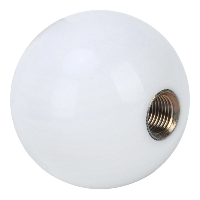 Shifter Head, 54mm Head Diameter Gear Lever Head Acrylic M12x1.25 Hole Size With Adaptor For Most Models For Most Models White