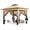 Beige, variant on SPECSTAR Pop Up Gazebo 10x10ft Outdoor Canopy Tent with Mosquito Netting & 2 Tiers Roof for Patio Garden Backyard, Beige