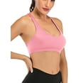 thumbnail image 6 of FANNYC Women's Longline Strappy Sports Bra Sexy Criss-Cross Back Yoga Bras Top Medium Support Camisole Crop Bras Running Active Gym Workout Fitness Sports Bras With Removable Pad, 6 of 7