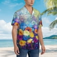 thumbnail image 5 of Easygdp Spring Flower Seasonal Men's Hawaiian Shirts Print Lapel Short Sleeve for Beach, vacation, party, casual occasions - Small, 5 of 9