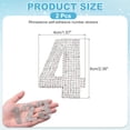 thumbnail image 2 of Uxcell 2Pcs Rhinestone Self Adhesive Number Stickers Medium Numbers Patches Embroidered Sew on Appliques for DIY Crafts Clothing Decorations, White 4, 2 of 6