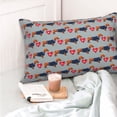 thumbnail image 4 of Salouo Dachshund Dog Heart Pattern Pillow Cases,1PC Pillow Covers with Envelope Closure Decorative Pillow Case for Bed Couch,Pillows Not Included-20"x30", 4 of 6