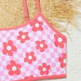 thumbnail image 5 of Gubotare Girls Tankini Swimsuit Girls Swimsuit Two Piece Tankini Set Ruffle Bikini Bathing Suit for Toddler Kids High Waisted Swimwear Floral 11T 12T (Pink,Size 11-12 Years), 5 of 6
