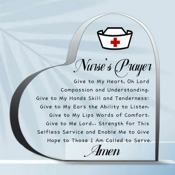 Nurse Prayer Gifts Christian Gift For Nurse Acrylic Sign Decor Inspirational Nurse Gifts Religious N Thank You Gifts For Women Appreciation Gifts Decorative Signs Plaques