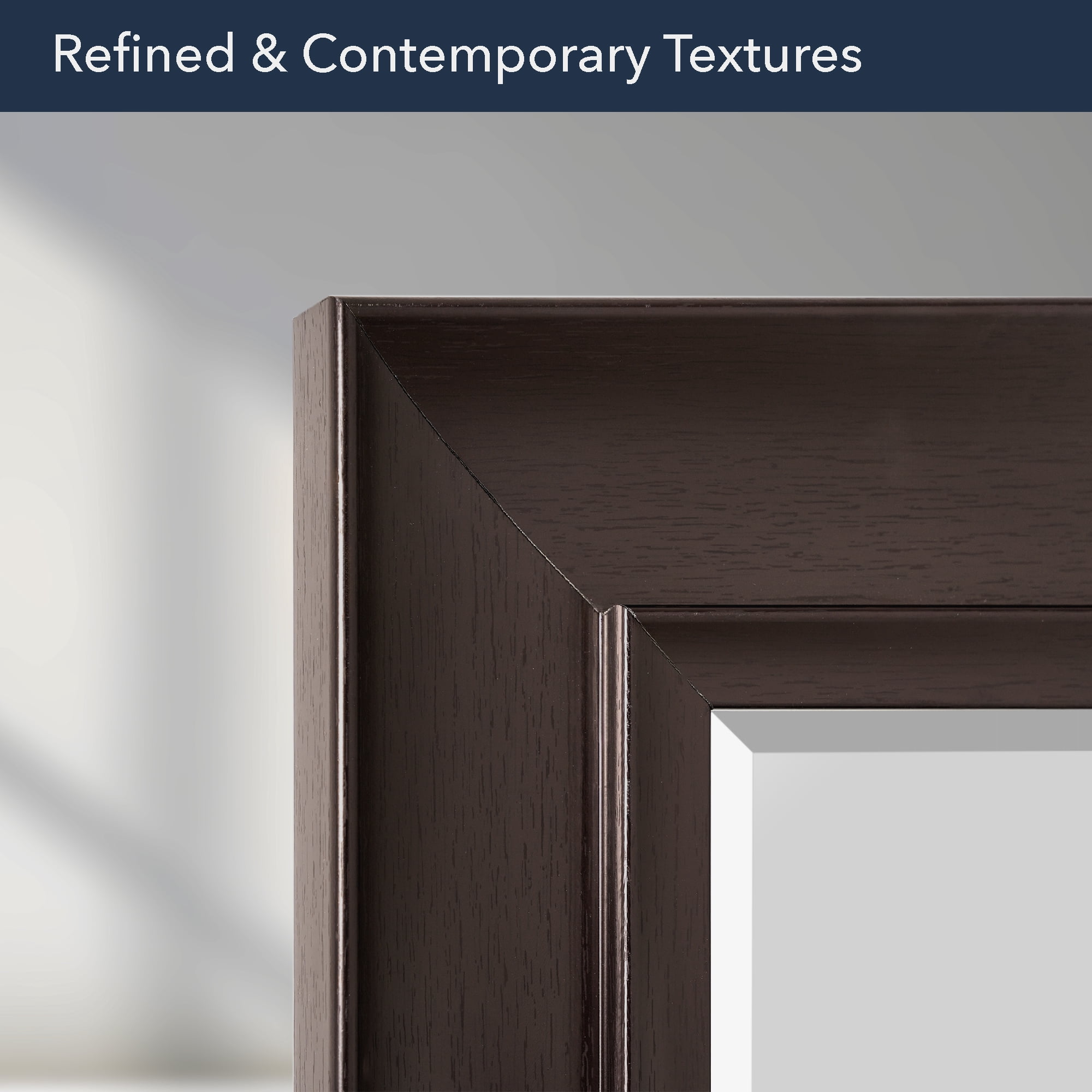Head West Espresso PS Rectangular Framed Beveled Accent Wall Vanity Mirror - 28.5" x 34.5"