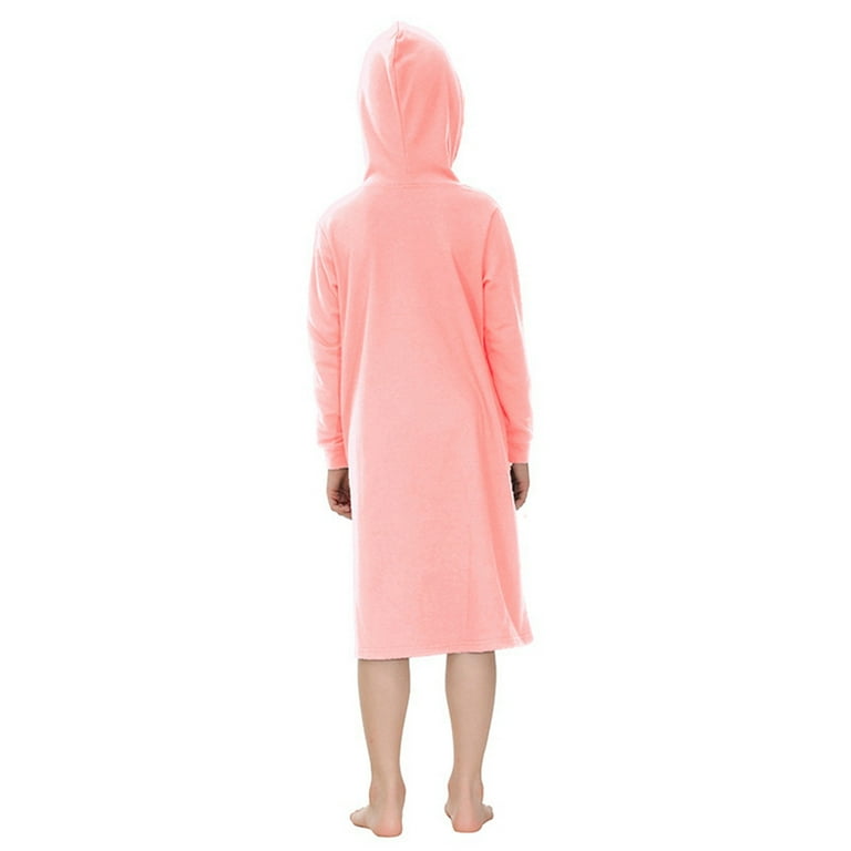 Towelling Dressing Ladies Zipped Dressing Gown Zip Up Long