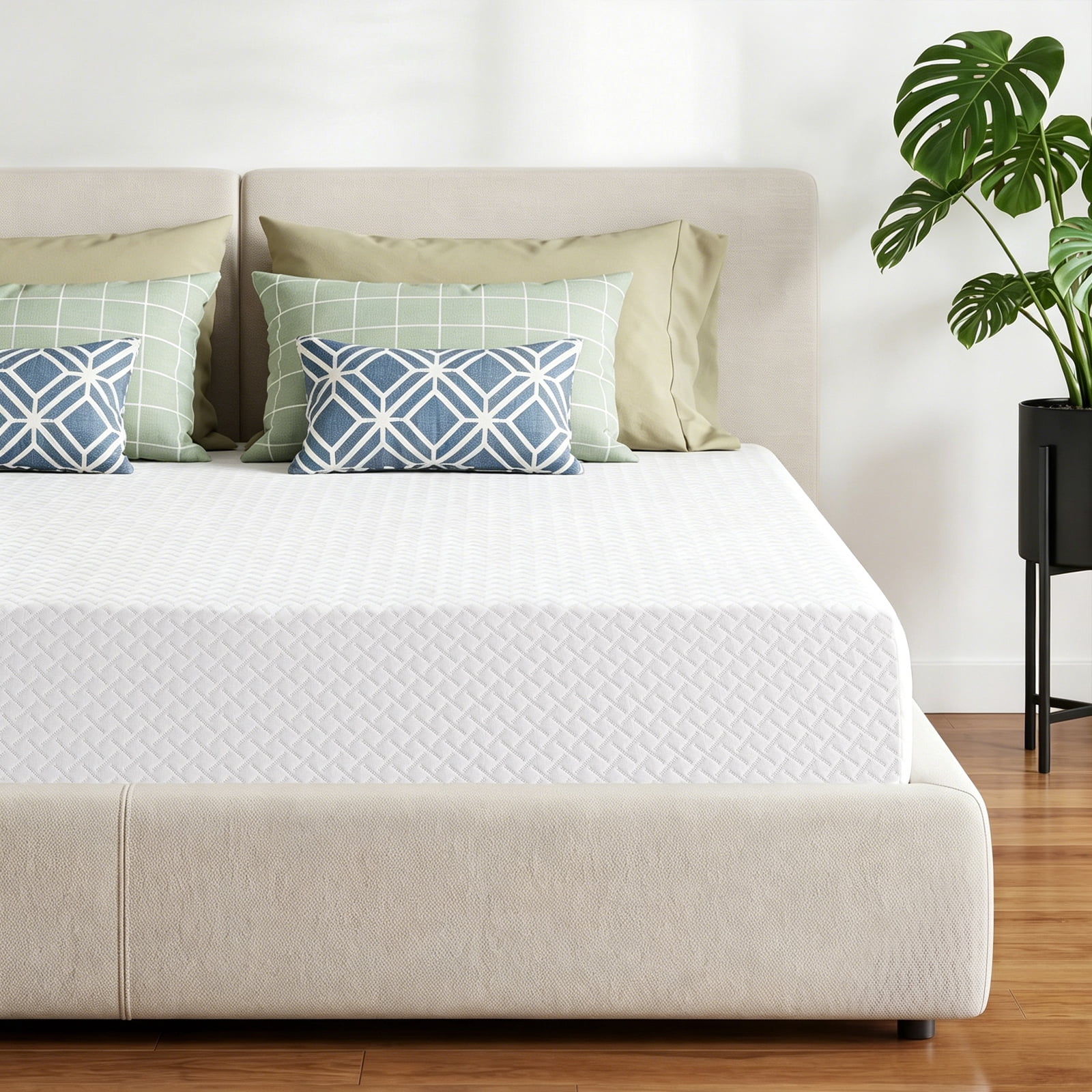 IULULU 6 Inch Gel Memory Foam Mattress, Twin Size Mattress with Graphene Cooling Cover, Fiberglass-Free, Medium-Firm, Bed in a Box