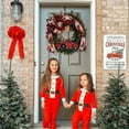 thumbnail image 4 of XEAZON Artificial Christmas Wreath, 16 Inch Front Door Christmas Wreath with Truck, Farmhouse Wreath with Berries, Pine Cone and Bow Knot for Home, Party, Holiday, Thanksgiving, Xmas Decor, 4 of 9