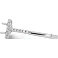thumbnail image 3 of 14K White Gold 14Kw Oval Halo Diamond Semi-Mount Engagement Ring (Size 7) Made In India rm2058e-050-waa, 3 of 5