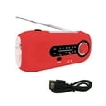 thumbnail image 3 of Solar Emergency Hand Crank Weather Radio, Portable Self Powered AM/FM Radios LED Flashlight USB Charger for Camping，red1.23cp, 3 of 5
