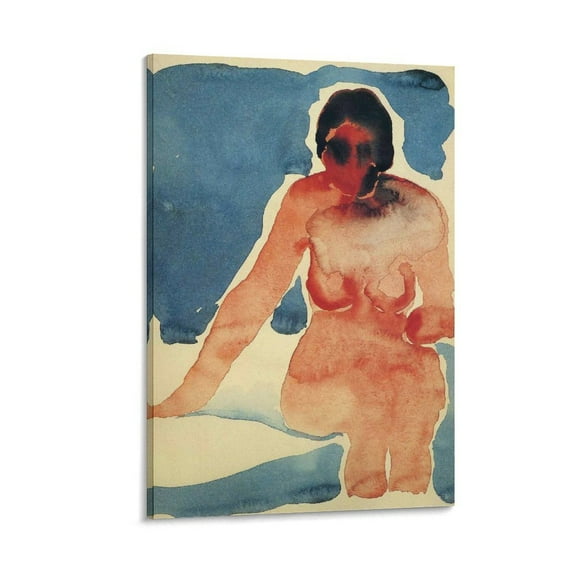 Seated Nude (1917) by Georgia OKeeffe Painting Poster Posters Art Print Wall Photo Paint Poster Hanging Picture Family Bedroom Decor Gift 12x18inch(30x45cm)