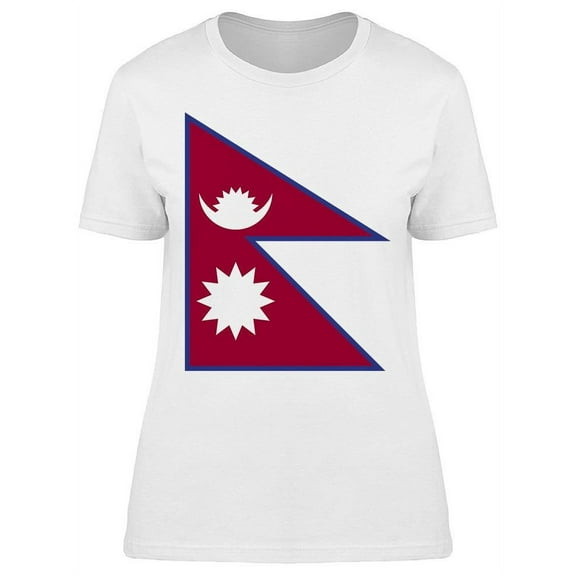 Detailed Flag Of Nepal T-Shirt Women -Image by Shutterstock, Female Small