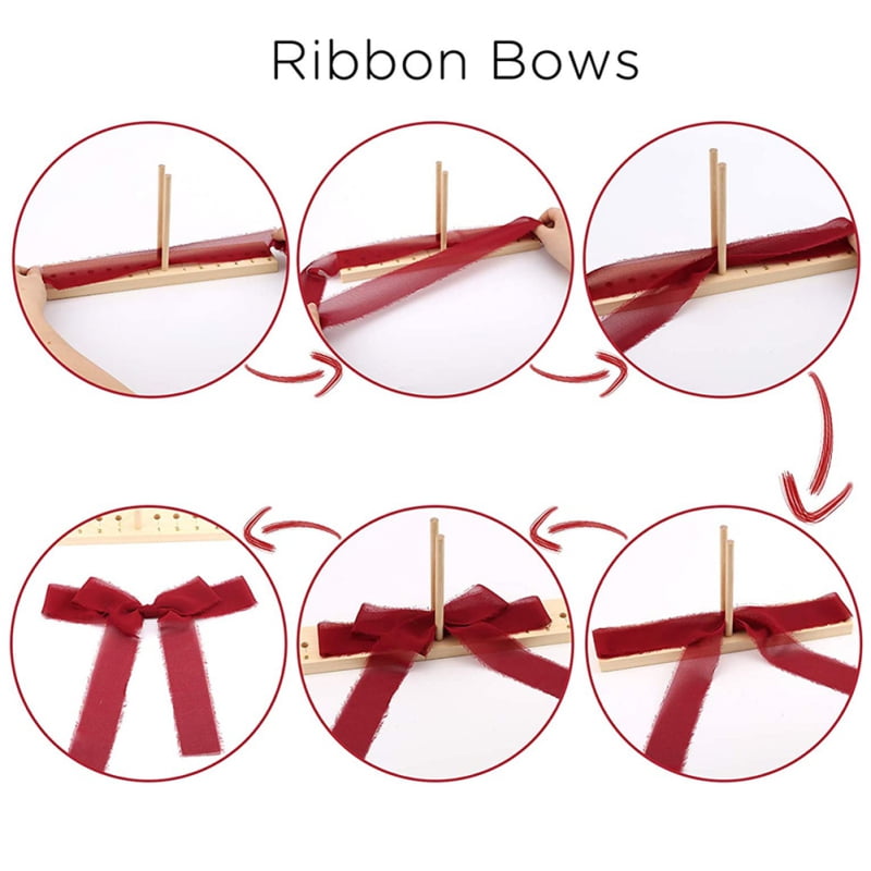 Bow Maker For Ribbon Wooden DIY Bow Maker Double-Sided Bow Maker